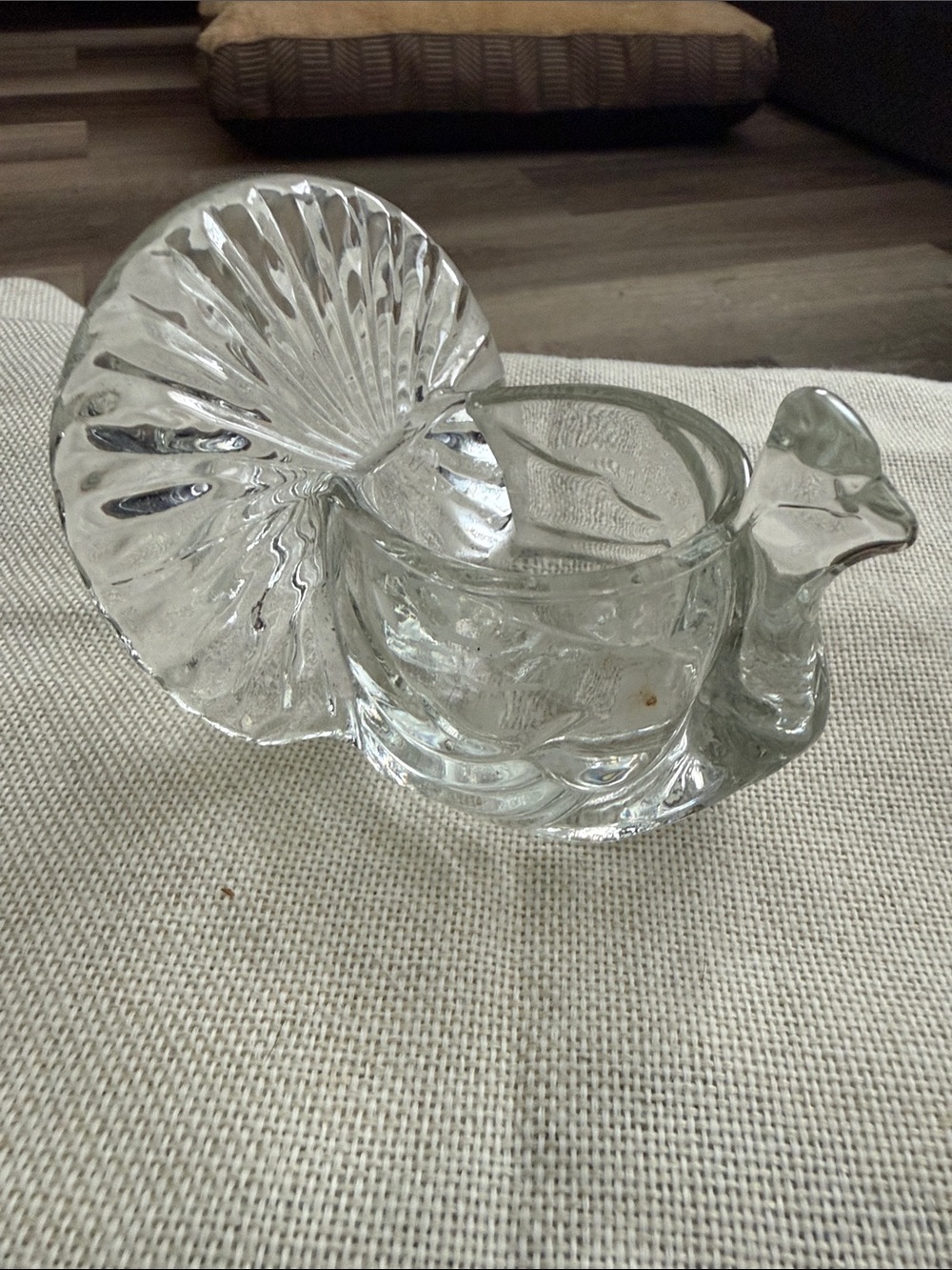 Vintage AVON clear glass turkey figurine